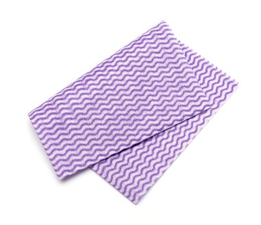 Temizlik bezleri üzerinde beyaz izole