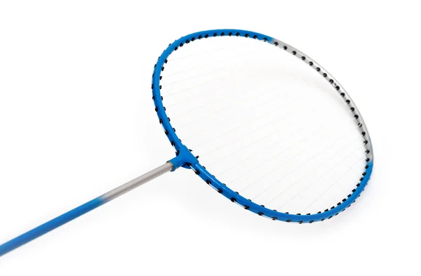 Raqueta de bádminton sobre fondo blanco — Foto de Stock