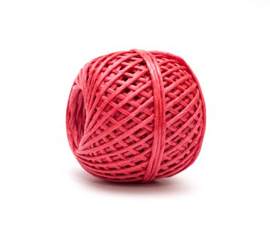 Hank bir ip üzerinde beyaz bir arka plan