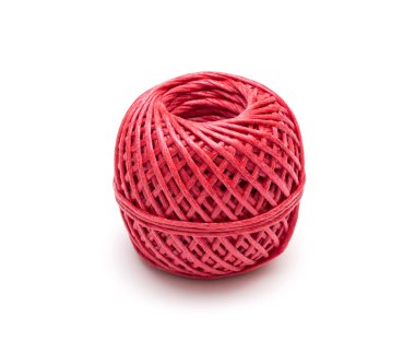 Hank bir ip üzerinde beyaz bir arka plan