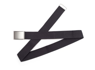 Men's grey belt isolated on white background clipart