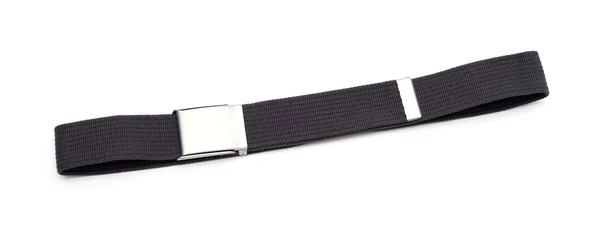 Cinza cinturão masculino isolado sobre fundo branco — Fotografia de Stock