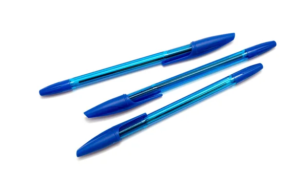 Closeup pens on white background — Stock Photo, Image