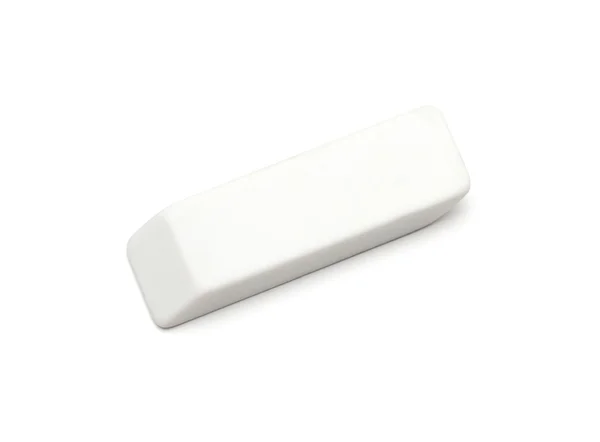 White eraser on a white background — Stock Photo, Image