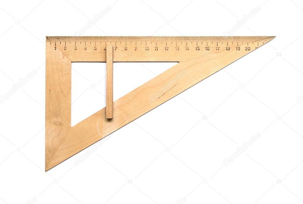 Triangle wooden isolated on white background