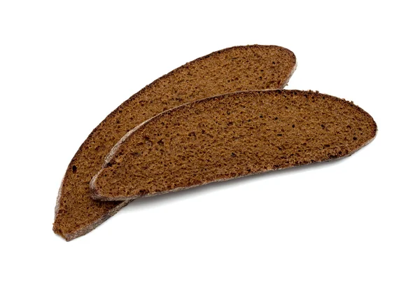 Rye bread slice isolated on white background — Stock Photo, Image