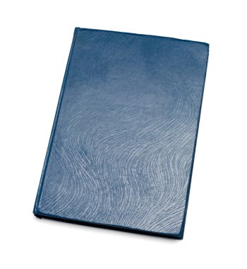 Beyaz arka plan üzerinde izole mavi kapalı kutu. Yukarıdan görmek