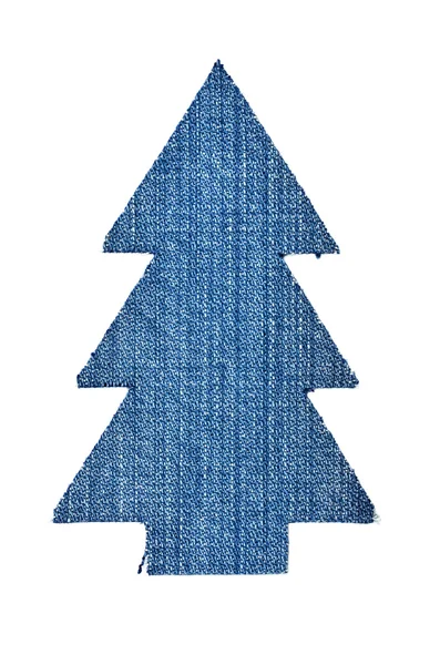 Christmas tree from denim — Stock Photo, Image