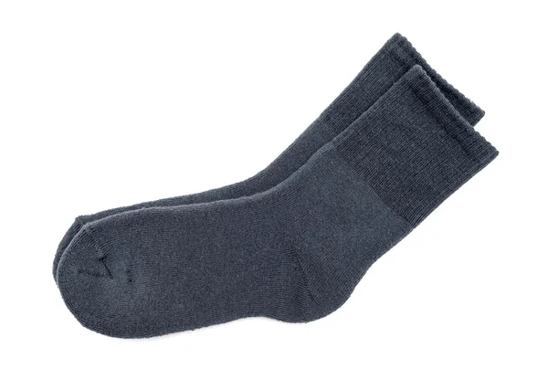 Graue Socken auf weißem Hintergrund — Stockfoto