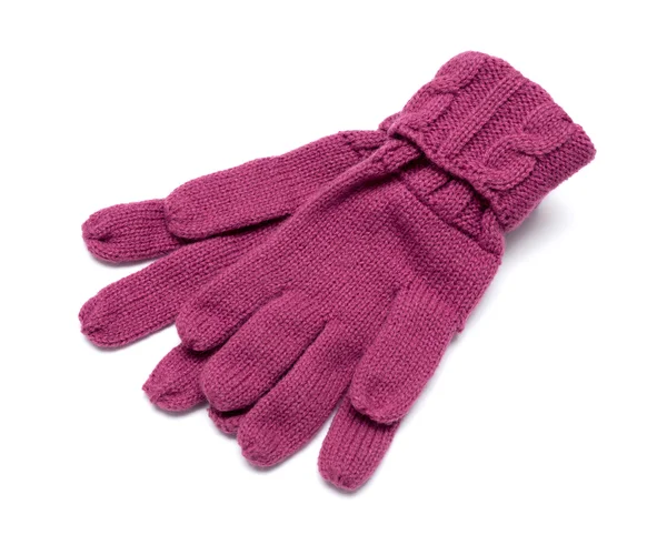 I guanti lavorati a maglia di coppia sono. Isolato su bianco . — Foto Stock
