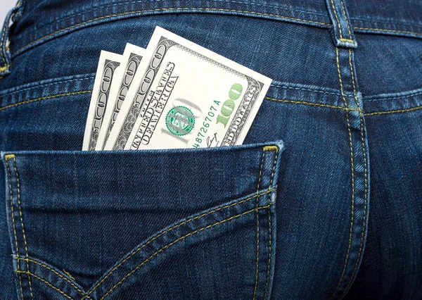 Dollars in your pocket — Stock Photo, Image