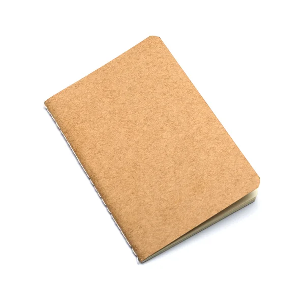 Brown eco notebook or scrapbook on white background — Stock Photo, Image