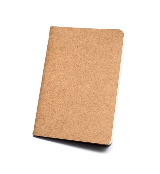 Brown eco notebook or scrapbook on white background — Stock Photo, Image