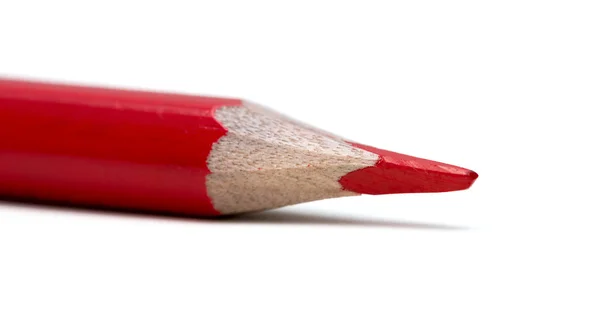 Lápiz rojo aislado sobre fondo blanco — Foto de Stock