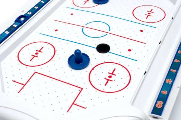 Air Hockey tavolo da gioco e pezzi — Foto Stock