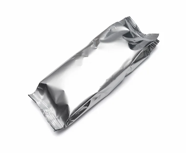 Foil package with isolated white background — Stock Photo, Image