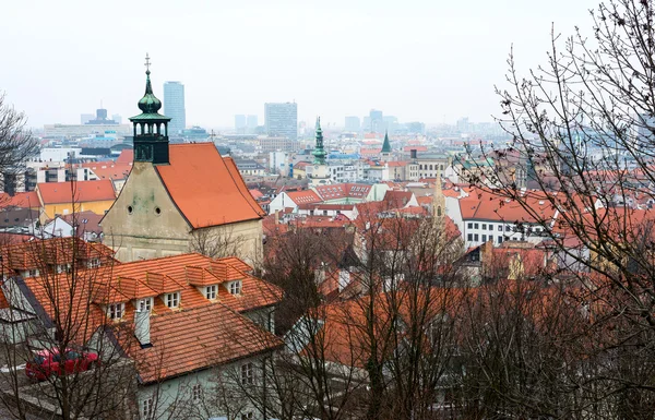 Top view on the historical center of Bratislava, Slovakia — Stock Photo, Image