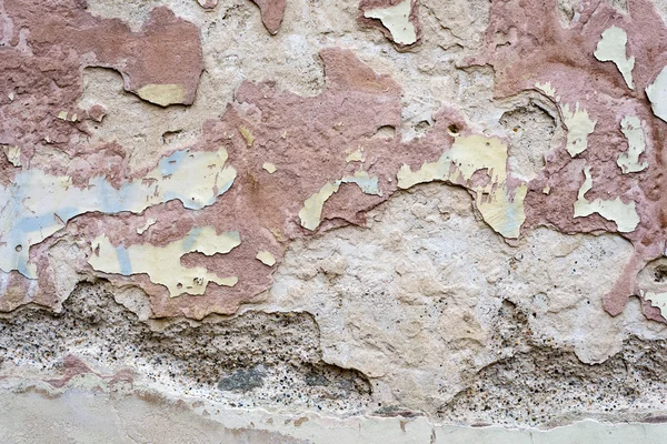 Pintura agrietada y pelada y pared vieja grunge con textura —  Fotos de Stock