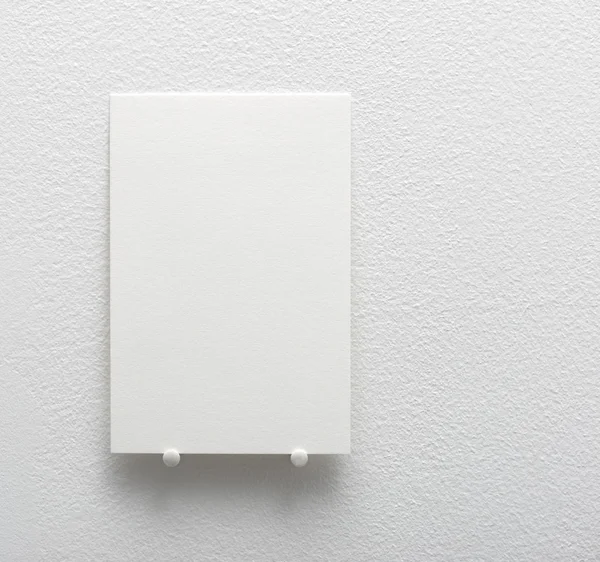 Blank white card on a white — Stock Photo, Image