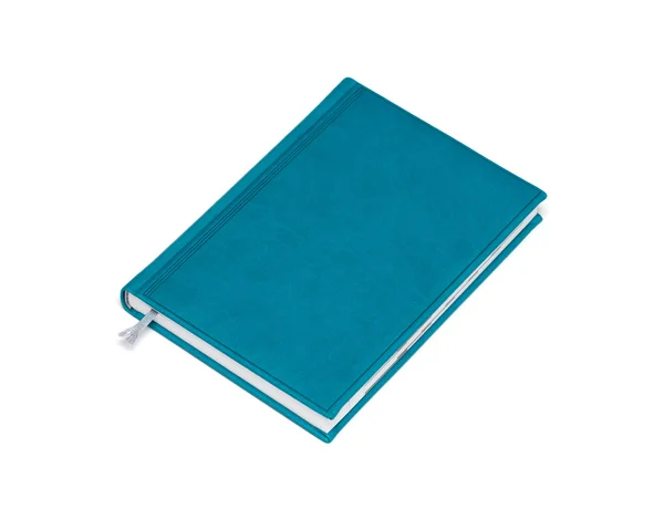 Cuaderno azul aislado en blanco — Foto de Stock