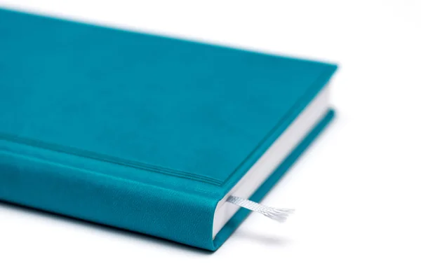 Elszigetelt kék notebook, fehér — Stock Fotó