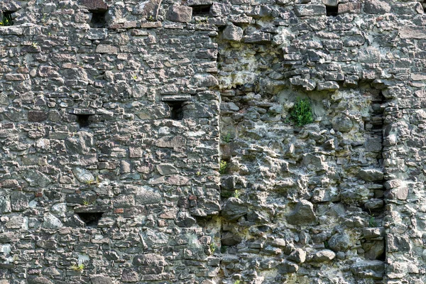 Старий кам'яний замок текстура стін з вікнами гармат — стокове фото
