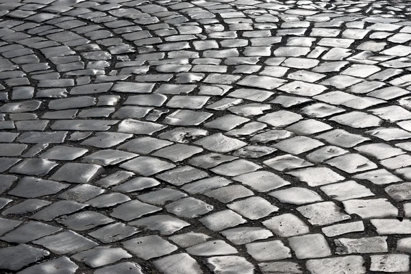 Cobbled road as background — Stock Photo, Image