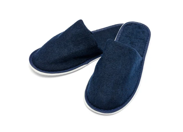 Niebieskie Pantofle na białym tle — Zdjęcie stockowe