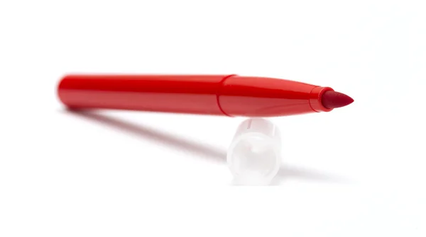 Marcador vermelho isolado no fundo branco — Fotografia de Stock