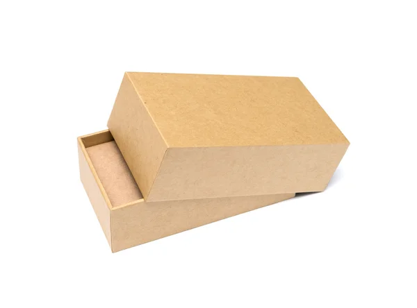 Cardboard Box isolated on a white background — Stock Photo, Image