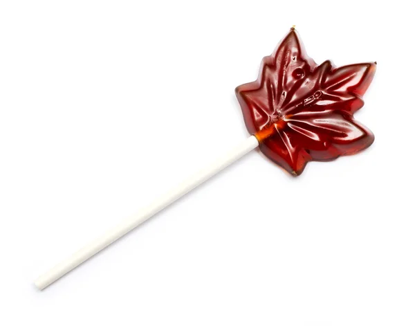 Delicious Maple Syrup Lollipop, on a white background — Stock Photo, Image