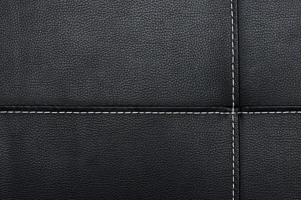 Fundo de couro preto ou texturas — Fotografia de Stock
