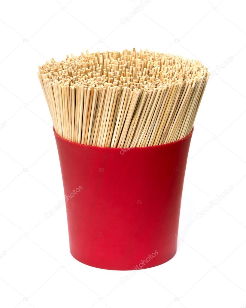 Kitchen Utensils, Pile of Bamboo Sticks or Wooden Skewers Used t