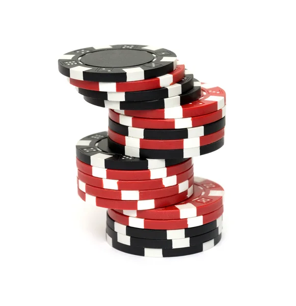 The casino chips isolated on white background — Stock Photo, Image