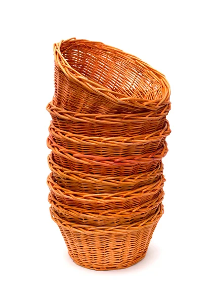 Empty basket isolated on white background — Stock Photo, Image