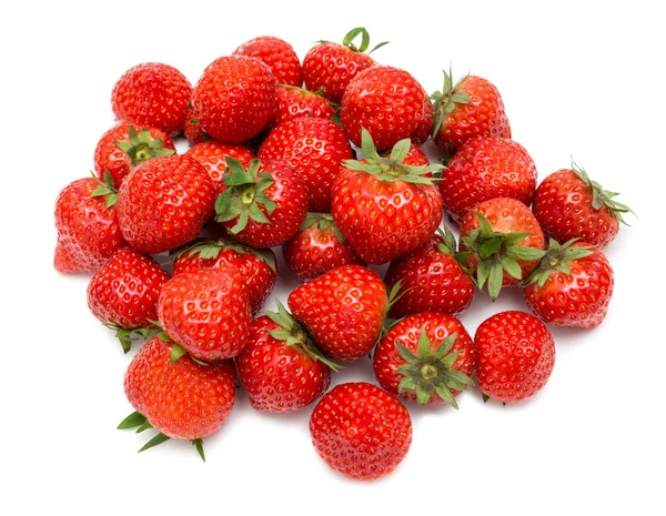 Strawberry pile isolated on white background — Stock Photo, Image