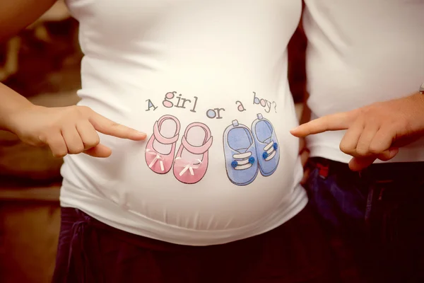 Mulher grávida da barriga — Fotografia de Stock