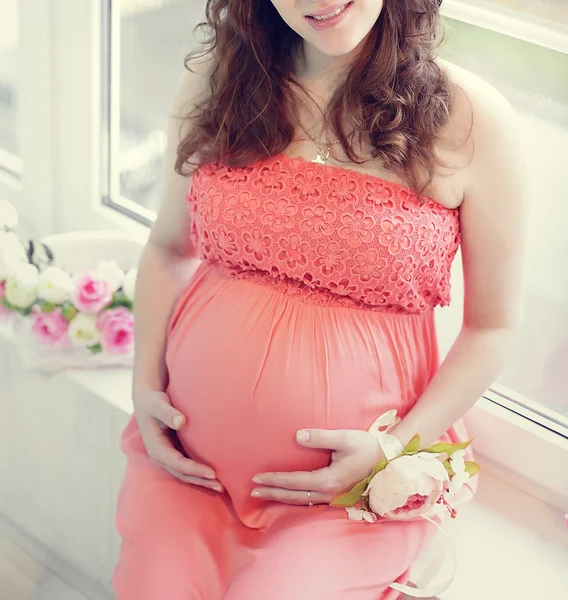 Femme enceinte ventre — Photo