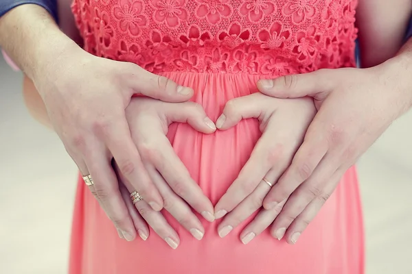 Mulher grávida da barriga — Fotografia de Stock