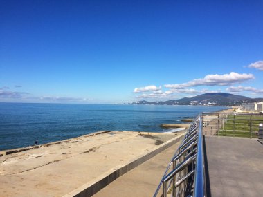 Caucasus, Sochi, Rusya Federasyonu: Marine beach City Adler