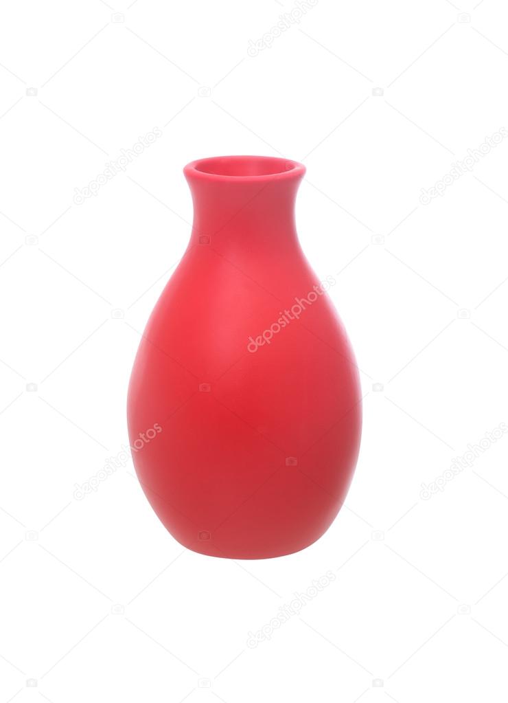 Red Ceramic Vase