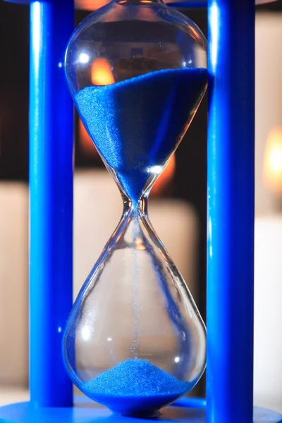 Blue Hourglass Closeup — Stock Photo, Image