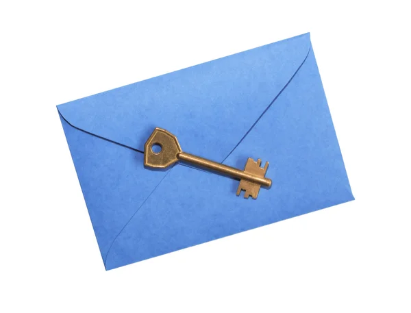 Chave no envelope — Fotografia de Stock