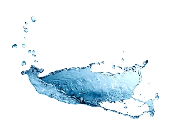 Vattenstänk på vit — Stockfoto