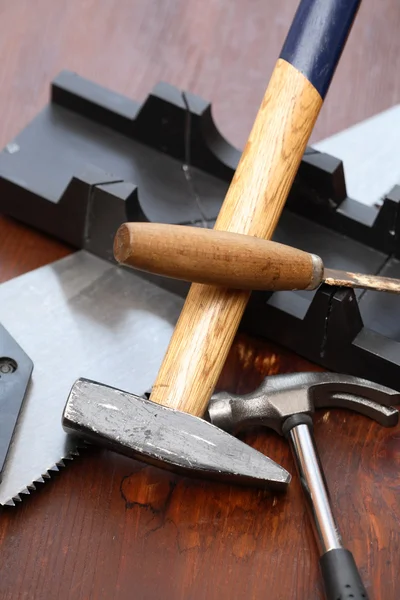 Набор плотницких инструментов — стоковое фото