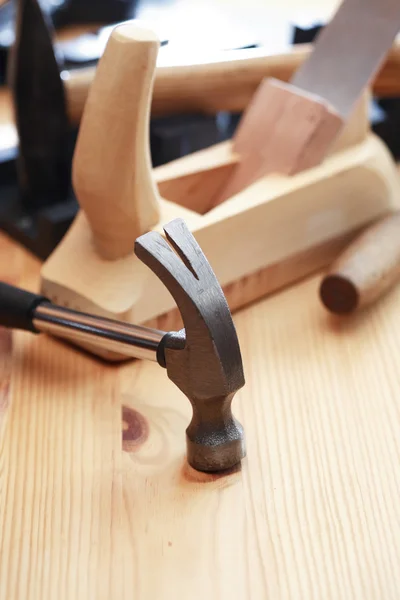 Conjunto de ferramentas de carpinteiro — Fotografia de Stock