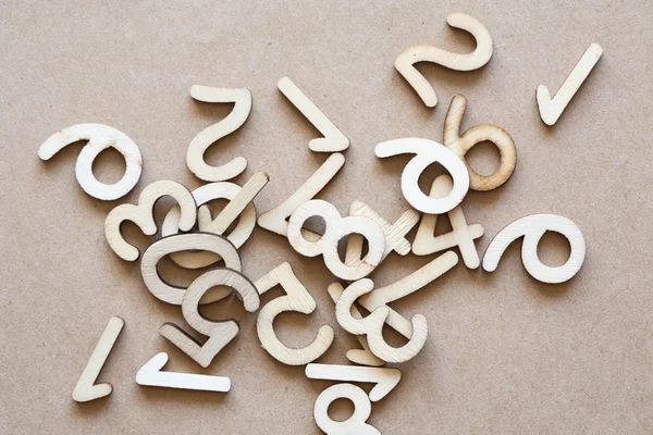 Wooden Digits Set — Stock Photo, Image