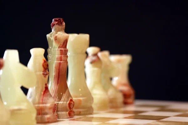 Schackpjäser ombord — Stockfoto