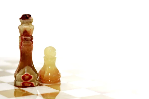 Rey y peón de ajedrez — Foto de Stock