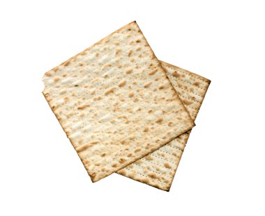 Beyaz izole matzoh